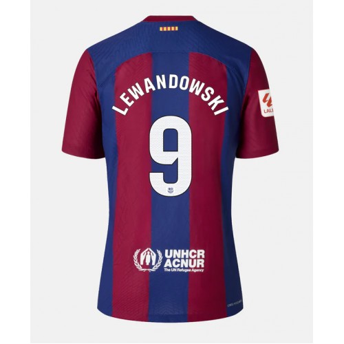 Ženski Nogometni dresi Barcelona Robert Lewandowski #9 Domači 2023-24 Kratek Rokav